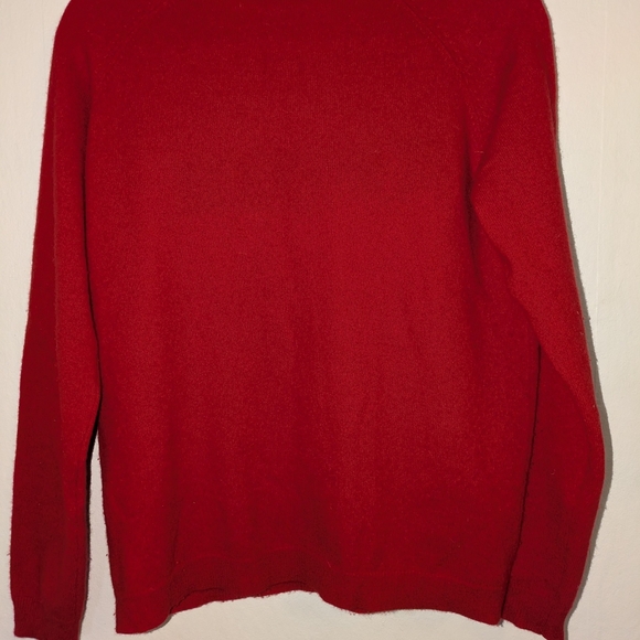 Red Cashmere Sweater Intarsia LOVE by Philosophy - Picture 4 of 4
